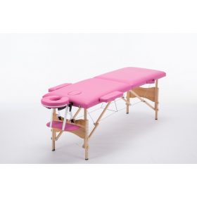 2-zone pink wooden massage table