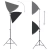  fotóstúdió-felszerelés softbox lámpákkal és hátterekkel
