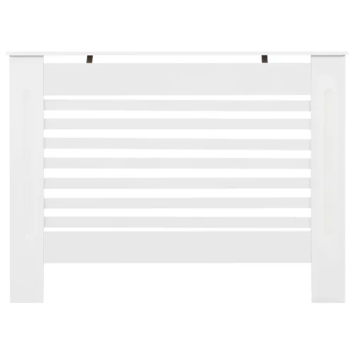  2 db fehér MDF radiátorburkolat 112 x 19 x 81,5 cm