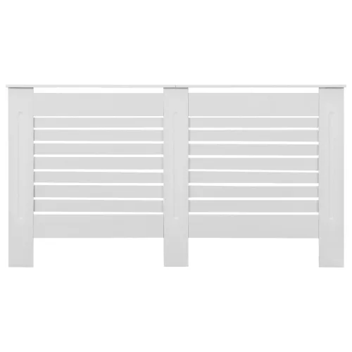  2 db fehér MDF radiátorburkolat 152 x 19 x 81,5 cm