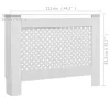  2 db fehér MDF radiátorburkolat 112 x 19 x 81,5 cm
