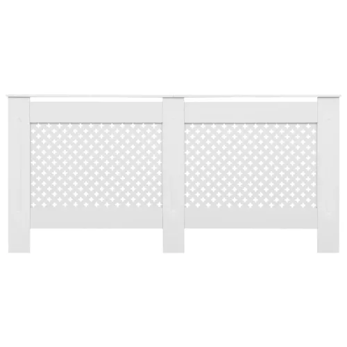  2 db fehér MDF radiátorburkolat 172 x 19 x 81,5 cm