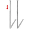  4 db krómszínű teleszkópos asztalláb 710 mm - 1100 mm