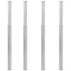  4 db szálcsiszolt nikkel teleszkópos asztalláb 710 mm - 1100 mm