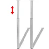  4 db szálcsiszolt nikkel teleszkópos asztalláb 710 mm - 1100 mm