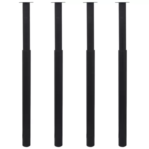  4 db fekete teleszkópos asztalláb 710 mm - 1100 mm