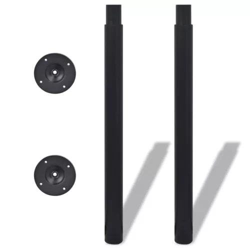  4 db fekete teleszkópos asztalláb 710 mm - 1100 mm