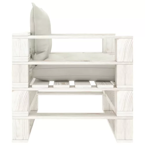  fa kerti raklapkanapé bézs párnákkal