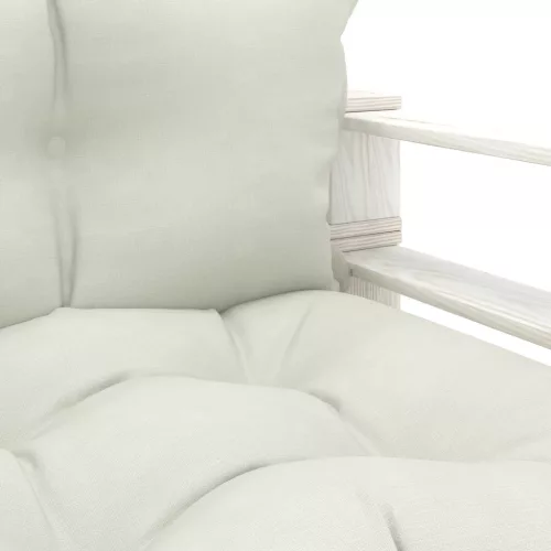  fa kerti raklapkanapé bézs párnákkal