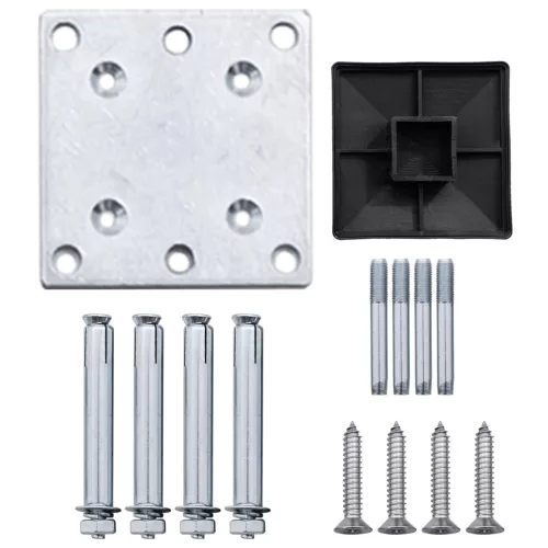  2 négyszögletes és 1 ferde barna WPC kerítéselem 446 x 186 cm