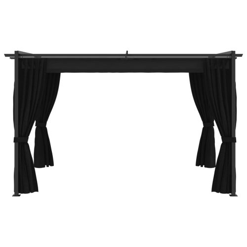  antracitszürke pavilon 4 x 3 m