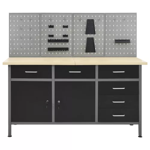  munkapad négy fali panellel