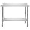  konyhai rozsdamentes acél munkaasztal és polc 120 x 60 x 120 cm