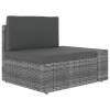  8 részes szürke polyrattan kerti ülőgarnitúra