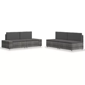  4 részes szürke polyrattan kerti ülőgarnitúra