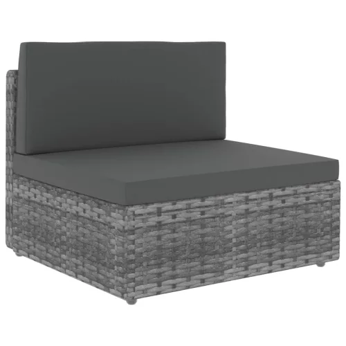  4 részes szürke polyrattan kerti ülőgarnitúra