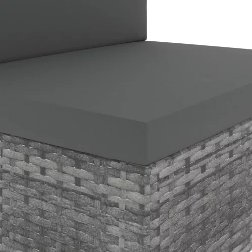  4 részes szürke polyrattan kerti ülőgarnitúra