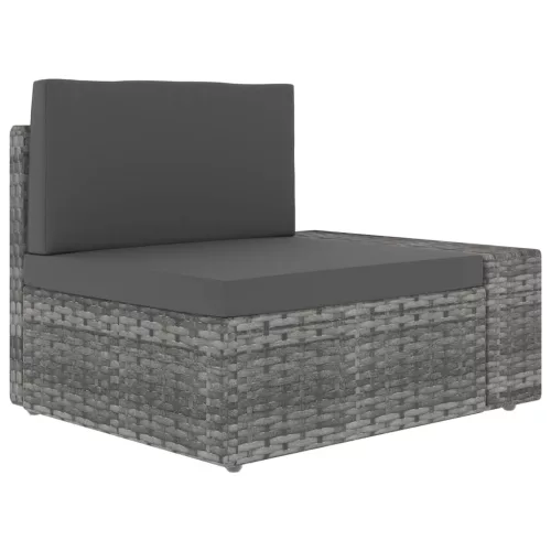  4 részes szürke polyrattan kerti ülőgarnitúra