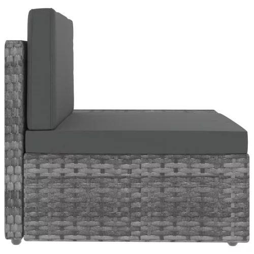  4 részes szürke polyrattan kerti ülőgarnitúra