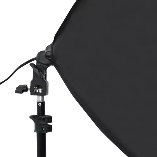  fotóstúdió-felszerelés softbox lámpákkal és háttérrel