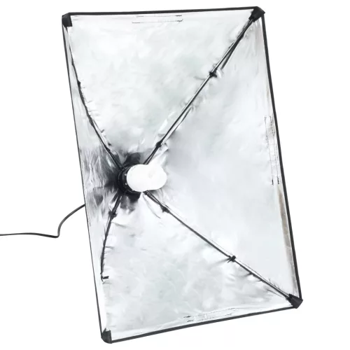  fotóstúdió-felszerelés softbox lámpákkal és háttérrel