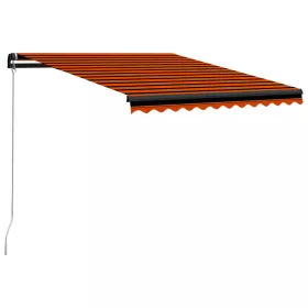    narancssárga és barna kézzel kihúzható napellenző 300 x 250 cm 