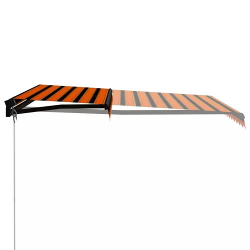  narancssárga és barna kézzel kihúzható napellenző 300 x 250 cm 