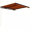  narancssárga és barna kézzel kihúzható napellenző 300 x 250 cm 