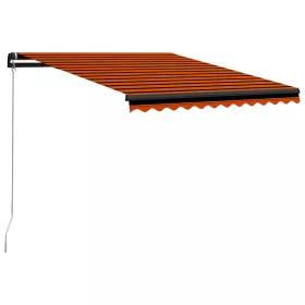    narancssárga és barna kézzel kihúzható napellenző 350 x 250 cm