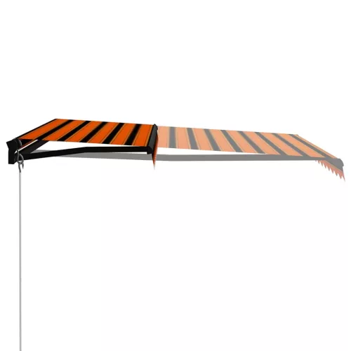  narancssárga és barna kézzel kihúzható napellenző 350 x 250 cm