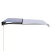  kék és fehér kézzel kihúzható LED-es napellenző 300 x 250 cm