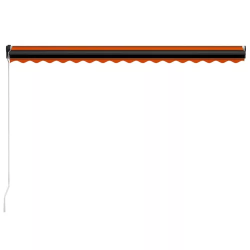  narancs és barna kézzel kihúzható LED-es napellenző 450x300 cm