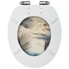  2 db tengerpartmintás MDF WC-ülőke finoman záródó fedéllel