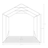  zöld PVC sátorgarázs 1,6 x 2,4 m 