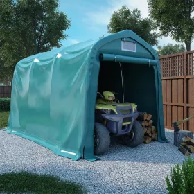  zöld PVC sátorgarázs 2,4 x 3,6 m