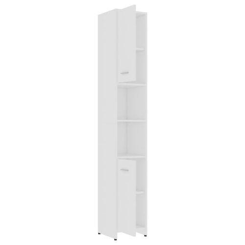  3 részes fehér szerelt fa fürdőszobai bútorszett