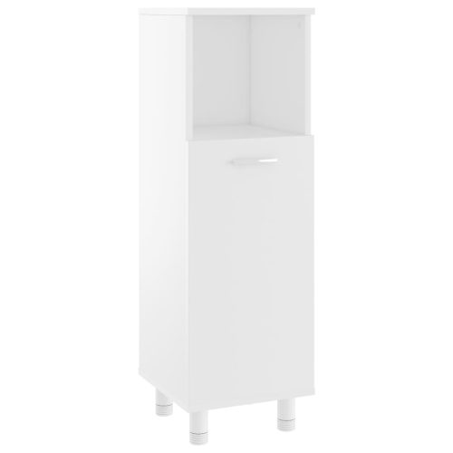  3 részes fehér szerelt fa fürdőszobai bútorszett