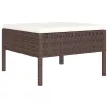  10 részes barna polyrattan kerti bútorszett párnákkal