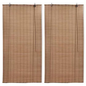  2 db barna bambusz redőny 80 x 160 cm