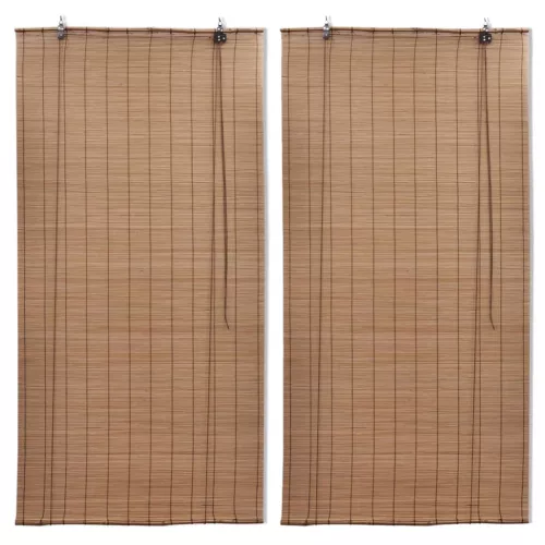  2 db barna bambusz redőny 80 x 160 cm
