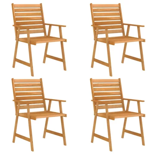  5 darabos tömör akácfa kerti étkezőszett