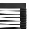  5 részes fekete PVC rattan kültéri étkezőgarnitúra