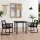  3 részes fekete PVC rattan kültéri étkezőgarnitúra