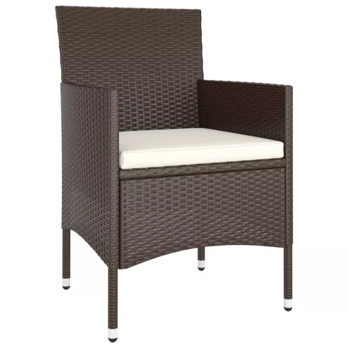  9 részes barna polyrattan kerti étkezőgarnitúra