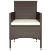  9 részes barna polyrattan kerti étkezőgarnitúra
