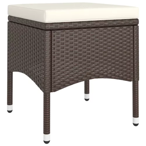 9 részes barna polyrattan kerti étkezőgarnitúra