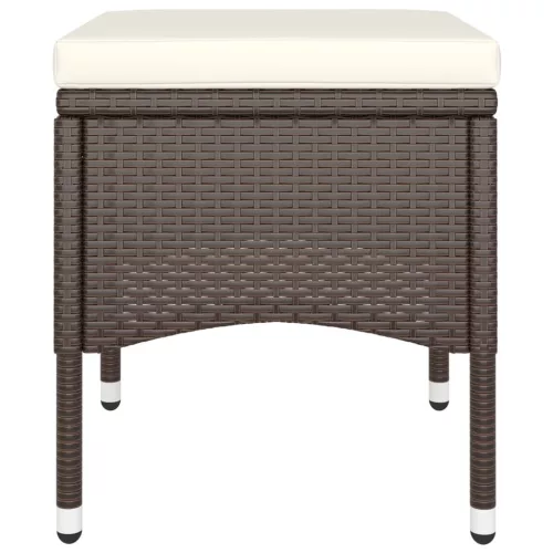  9 részes barna polyrattan kerti étkezőgarnitúra