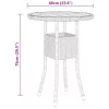  3 részes szürke polyrattan kerti étkezőgarnitúra