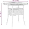  3 részes fekete polyrattan kerti étkezőgarnitúra