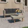  2 részes bézs polyrattan kerti ülőgarnitúra párnákkal